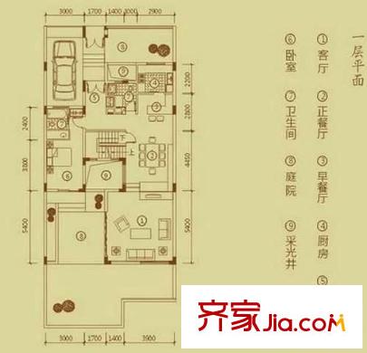 駿景高爾夫花園 4室 戶型圖