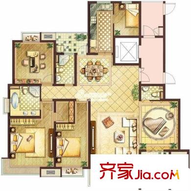 新興大廈 5室 戶型圖