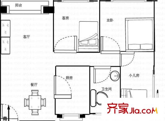 黃金花園 2室 戶型圖