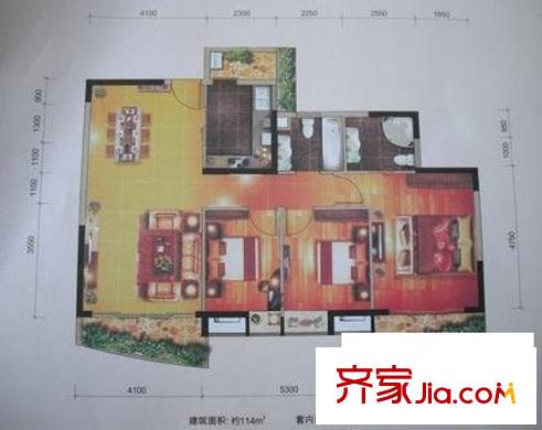 長青城 3室 戶型圖