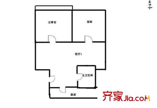 金泓?財富公館 2室 戶型圖