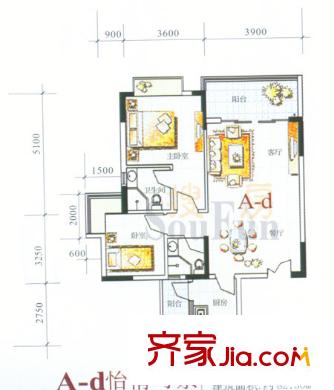 匯景二期（匯景銀座） 2室 戶型圖