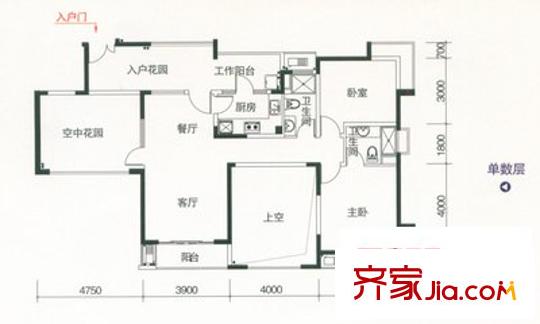 年豐山莊 2室 戶型圖