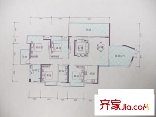 年豐山莊 3室 戶型圖