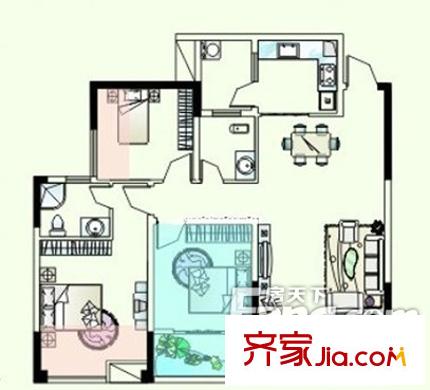 星城香洲花園 3室2廳2衛(wèi)
