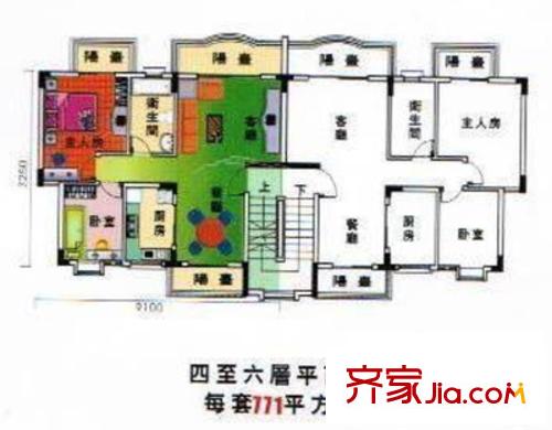 帝豪花園三期 2室 戶型圖