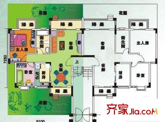 帝豪花園三期 2室 戶型圖