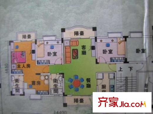 帝豪花園三期 5室 戶型圖