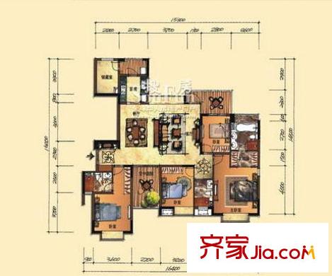中信森林湖香樟林 3室 戶型圖