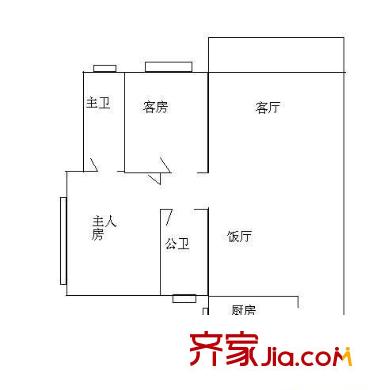 麗都花園 2室 戶型圖