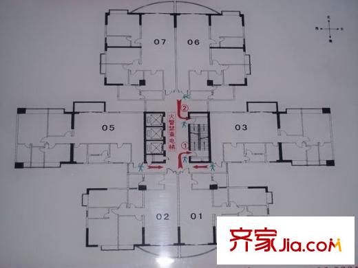 長安地王廣場 3室 戶型圖