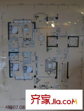 帝豪花園三期 4室 戶型圖