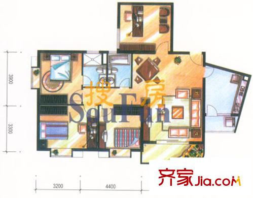柏景豪庭  4室戶型圖