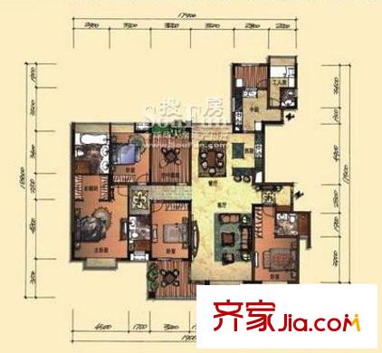 中信森林湖香樟林 3室 戶型圖