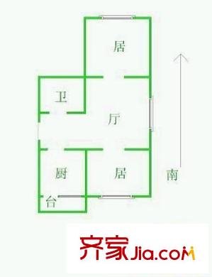 景泰花園 2室 戶型圖