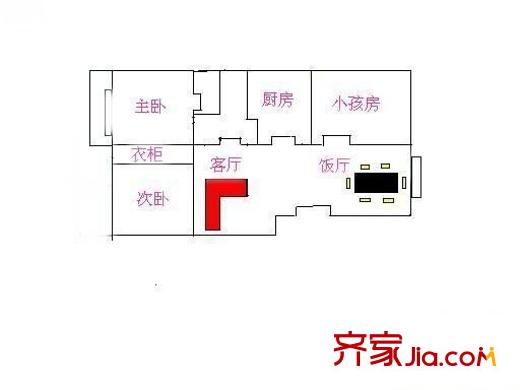 嘉湖山莊 3室 戶型圖