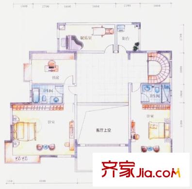 聯(lián)華花園城三期  4室 戶型圖
