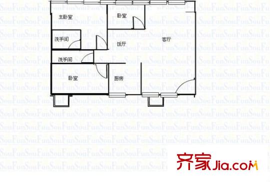 棕櫚泉 3室 戶型圖