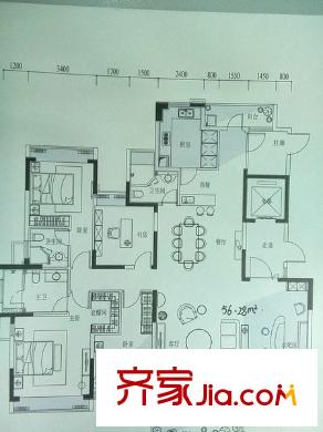 富通圣堤雅 4室 戶型圖