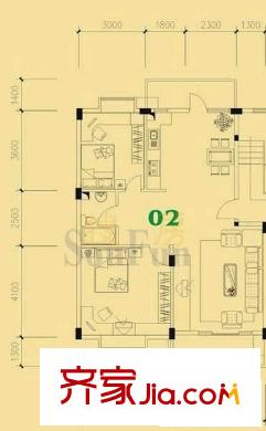 棕櫚泉 3室 戶型圖