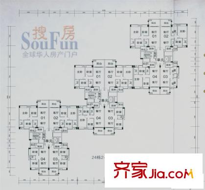 景湖灣畔二期　3室 戶型圖