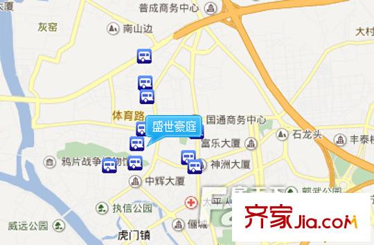 盛世豪庭交通圖 