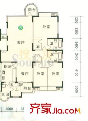 新世紀豪園  戶型圖