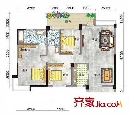 錦江花園 戶型圖