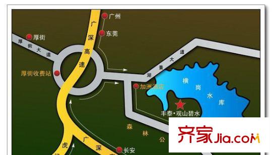 豐泰觀山碧水交通圖