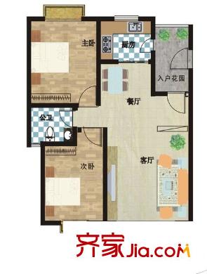 市府小區(qū)宿舍戶型圖市府公務(wù)員宿舍 2室 戶型圖 2室2廳1衛(wèi)1廚