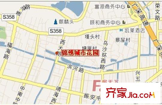 錦繡城市花園交通圖地圖