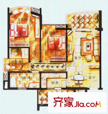 湖景壹號莊園 8室 戶型圖