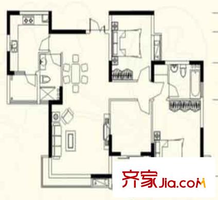 湖景壹號莊園 7室 戶型圖