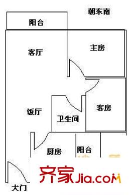 三正臥龍山花園 2室 戶型圖