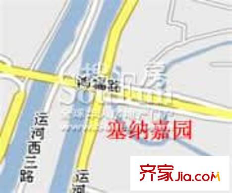 塞納城市嘉園交通圖