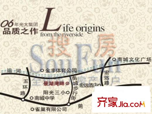景湖灣畔二期交通圖