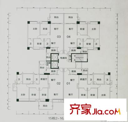 景湖灣畔二期 3室戶型圖