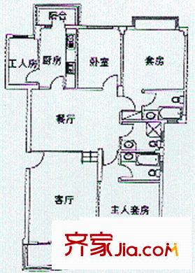 景湖春天戶型圖4室2廳2衛(wèi)1廚