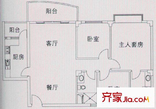 景湖春天 3室戶型圖