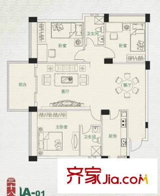  景湖春天 戶型圖