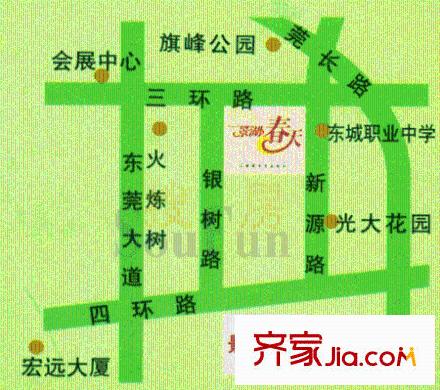 景湖春天交通圖