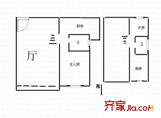 景湖春天 3室 戶型圖