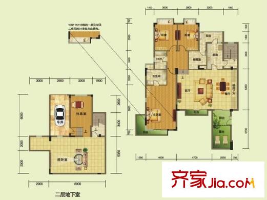 中惠沁林山莊二期 4室 戶型圖