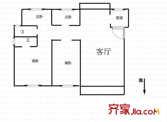 景湖春天 4室 戶型圖