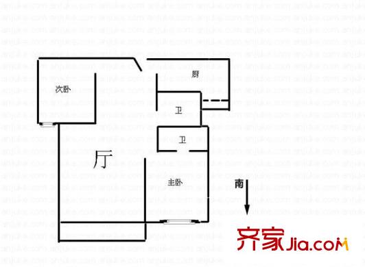 景湖春天 2室 戶型圖