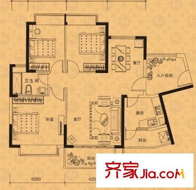 三正臥龍山花園 戶型圖