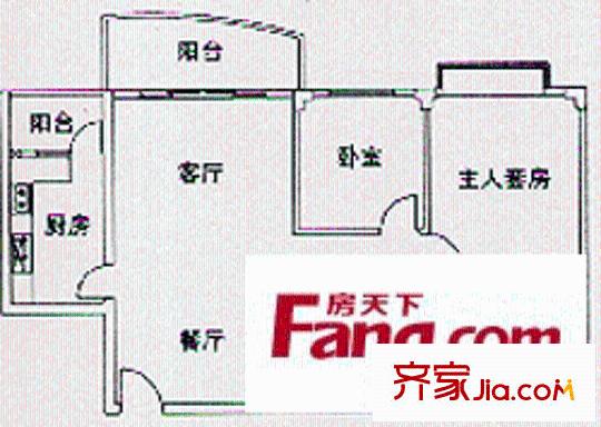 景湖春天戶型圖3室2廳2衛(wèi)1廚