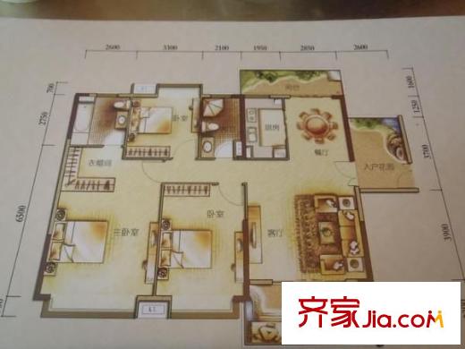 金月灣花園 3室 戶型圖
