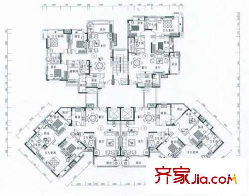 東駿豪苑三期4室 戶型圖