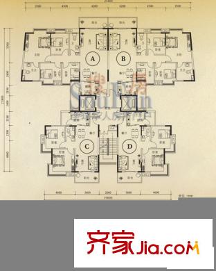 世紀(jì)康城    3室2廳戶型圖